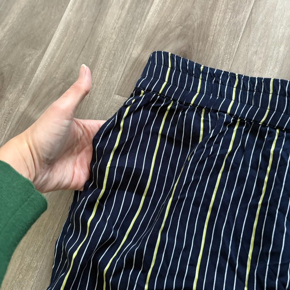 BP. The Label Nordstrom Striped womens Shorts Navy Yellow White 3X Elastic Waist - Picture 3 of 14
